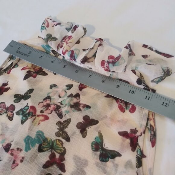 No Boundaries women's size L (11-13) multicolored butterfly print woven tank top - Picture 8 of 16